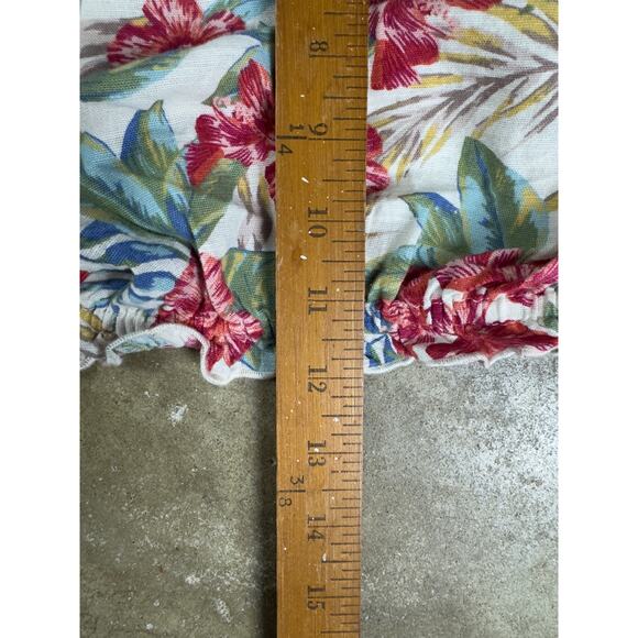 American Eagle Off Shoulder Floral Crop Top XS Peasant Cottagecore Summer Boho - Picture 6 of 6